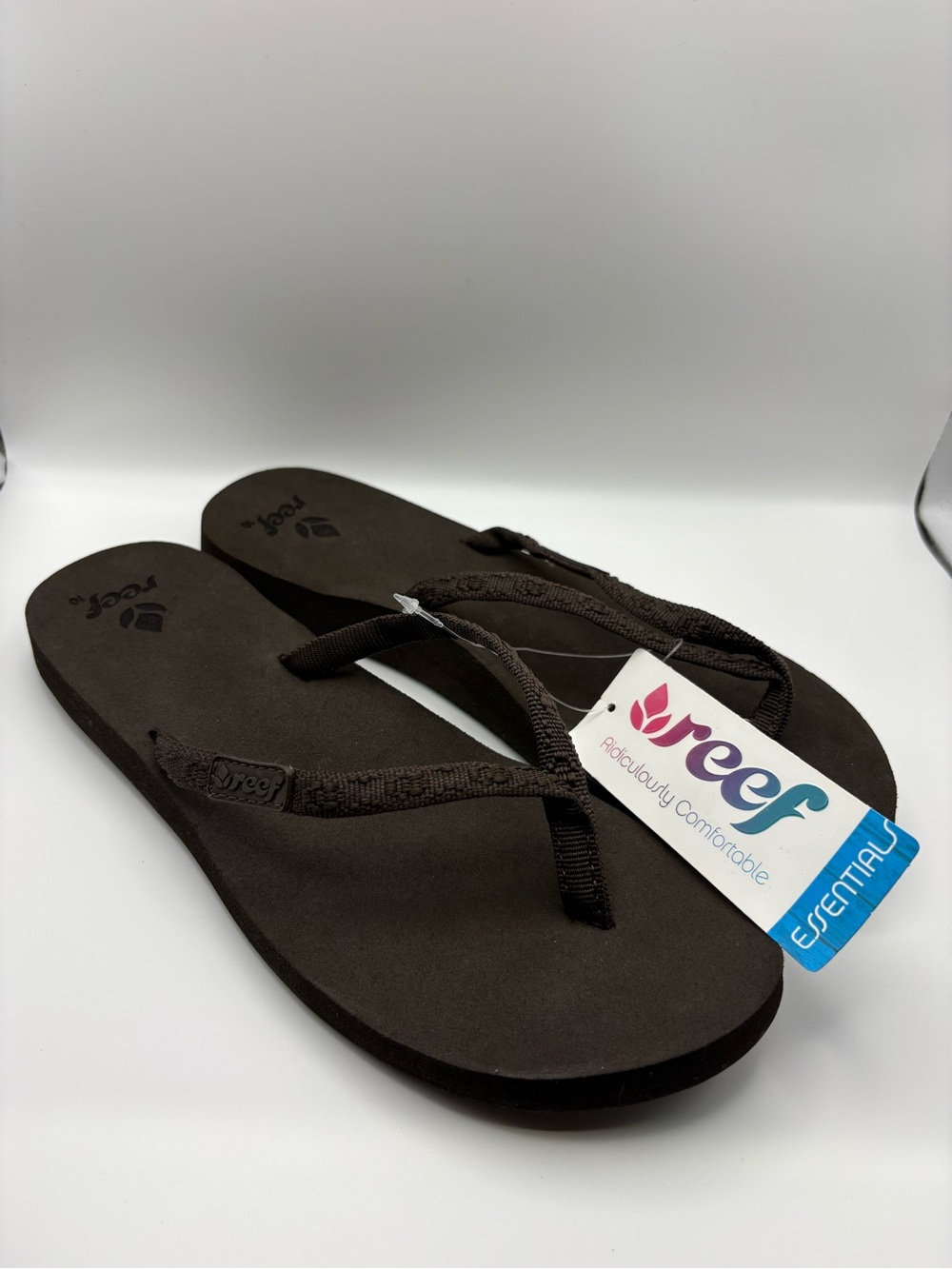 Reef Brown Fabric Strap Flip Flops